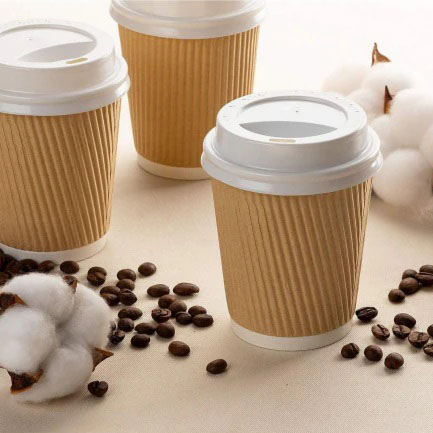 Size range of ripple wall cups from 8oz to 16oz