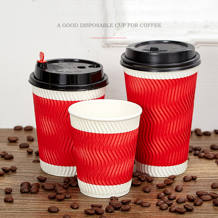 Ripple wall cup with lid showcasing complete beverage packaging