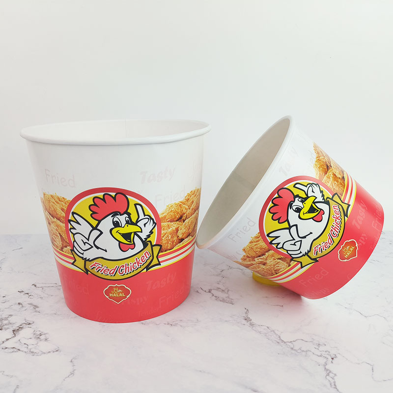 Heavy duty paper pails for fried chicken