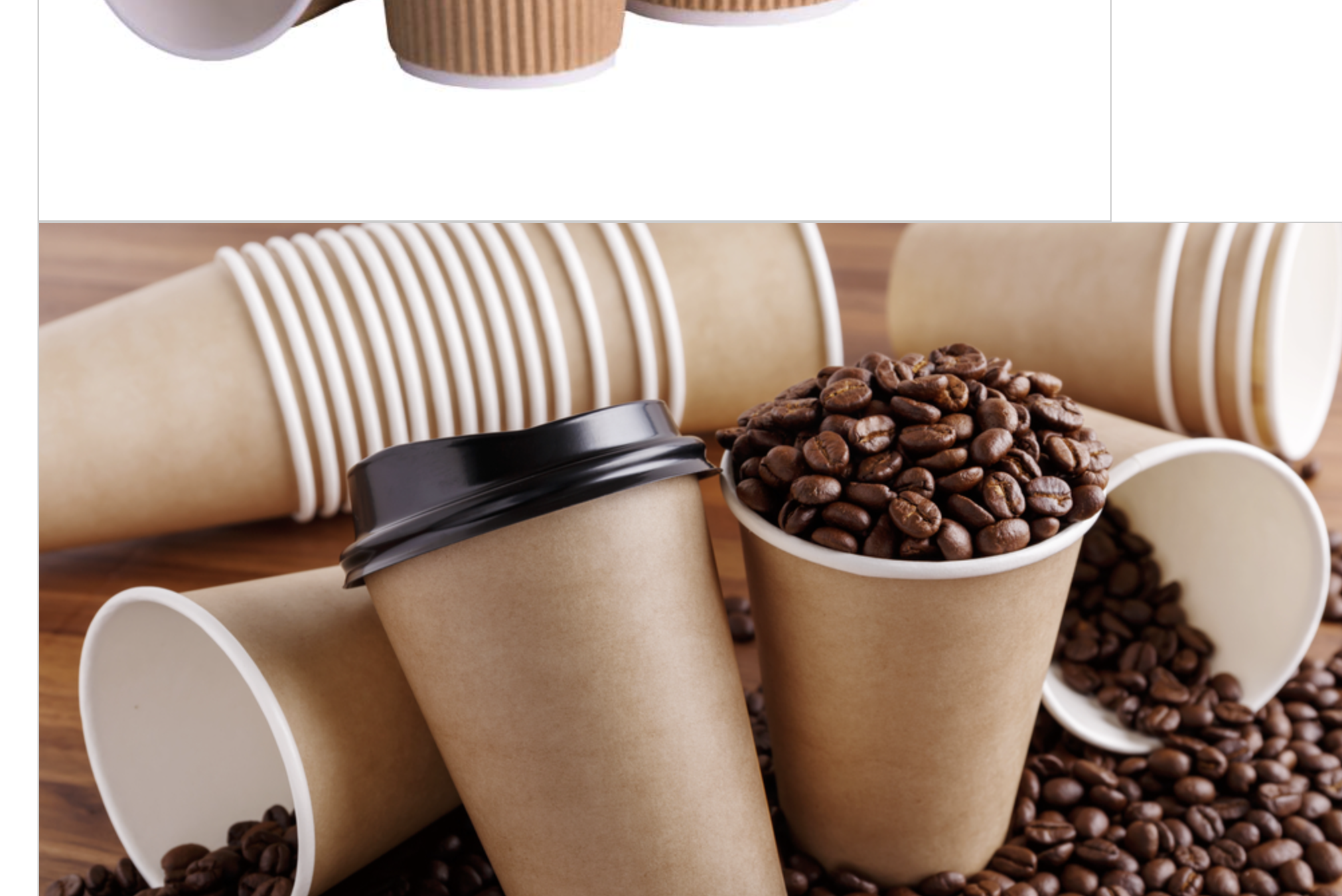 Kraft paper coffee cups from Thailand factory